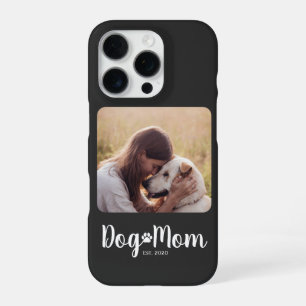 Coque iPhone 16 Pro Photo de Script de Maman de Chien Établie