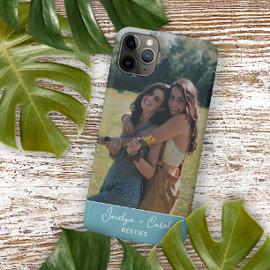 Coque iPhone 11Pro Max Photo Des Meilleurs Amis Personnalisés Sur Seafoam