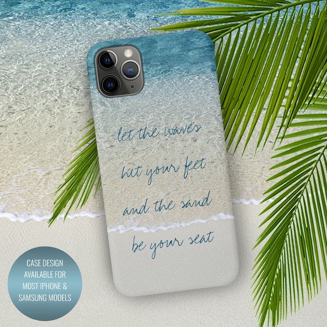 Coque iPhone Photo d'inspiration de vagues de surf turquoise aq (Créateur téléchargé)