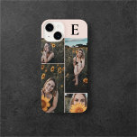 Coque Pour iPhone 14 Photo Élégant Monogramme rose pâle<br><div class="desc">Voici notre coque iphone personnalisé, un mélange parfait de style et de sentiment. Ce coque dispose d'un collage de 4 photos, avec 2 photos verticales et 2 photos horizontales, vous permettant de présenter vos souvenirs préférés. En haut, personnalisez-le avec votre monogramme, en ajoutant une touche unique et élégante. Conçu pour...</div>