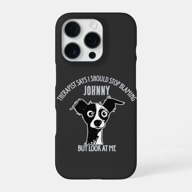 Coque iPhone Photo et nom drôles personnalisés - Arrêtez de blâ (Verso)
