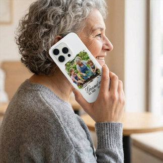Coque iPhone 15 Pro Photo personnalisé Grand-mère établie Écriture élé