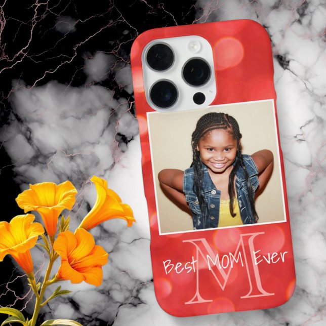 Coque iPhone Photo Personnalisée Monogramme Ajouter Votre Nom C (Custom photo phone case monogram and name template)