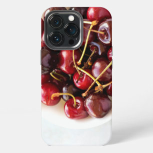 Etui iPhone 13 Pro Photographie de cerises rouges fraîches dans un bo