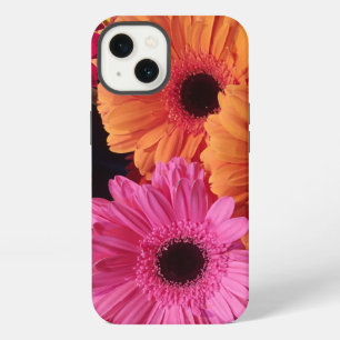 Etui iPhone 13 Photographie florale moderne rose et orange Gerber