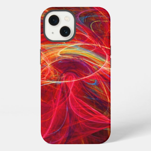 Coque iPhone PHOTON FOU rose rouge (Verso)