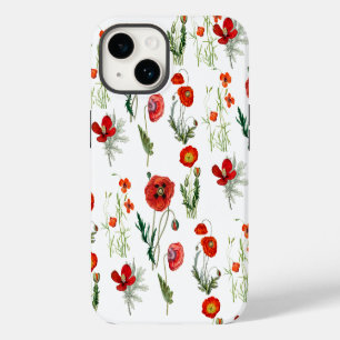 Coque Pour iPhone 14 Photos de couleur rouge à l'aquarelle