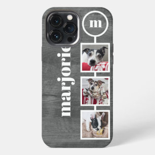 Etui iPhone 13 Pro Max Photos de style Instagram sur étui d'image en bois