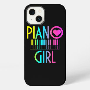 Etui iPhone 13 Piano Girl Funny Pianist notes musicales Keybo de 