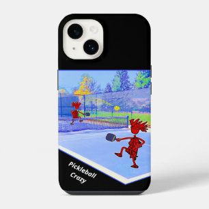 Coque Pour iPhone 14 Pickleball Crazy Design coloré