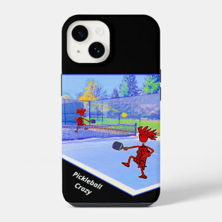 Coque Pour iPhone 14 Pickleball Crazy Design coloré