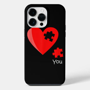 Coque Pour Pour iPhone 14 Pro Max Pièce manquante Puzzle Coeur Valetines Chemise Jou