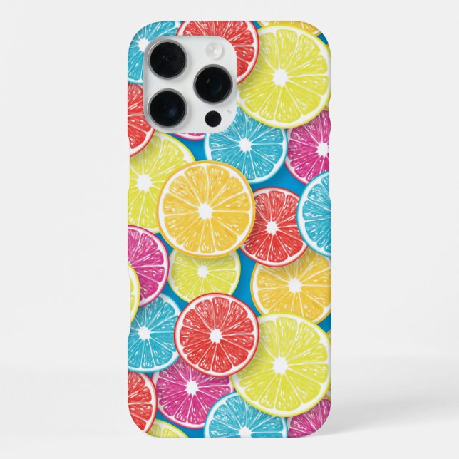 Coque iPhone Pièces de fruits d'agrumes (Verso)