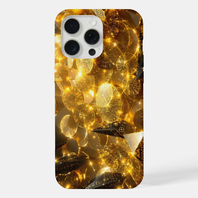 Coque iPhone Pièces de Rune d'or (Verso)