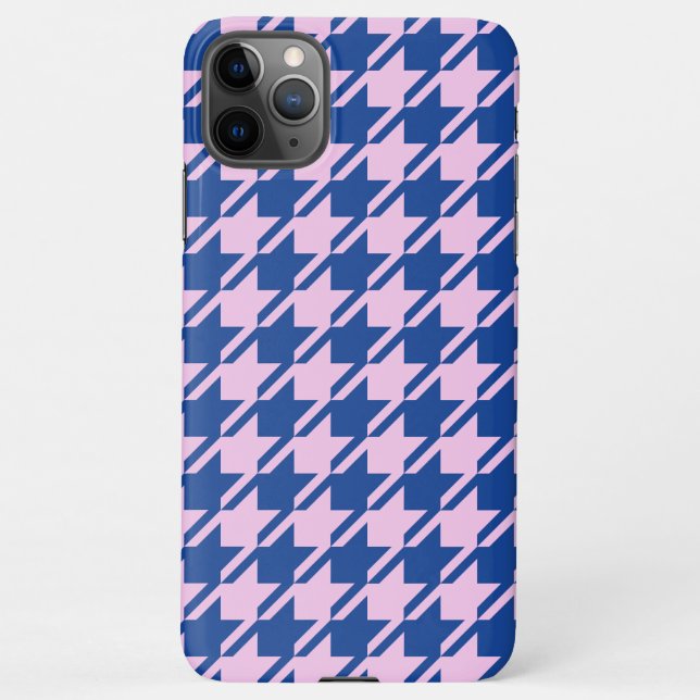 Coque iPhone Pied de fond rose+Motif bleu (Dos)
