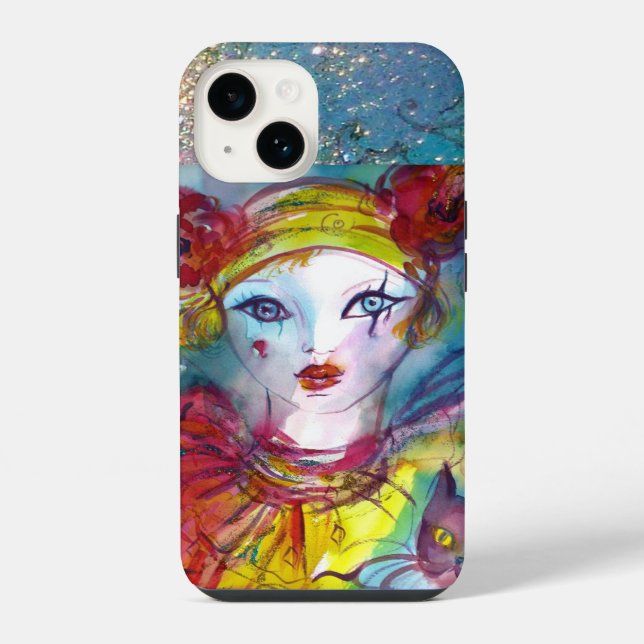 Coque iPhone PIERO AVEC CHAT / Carnaval Vénitien (Verso)