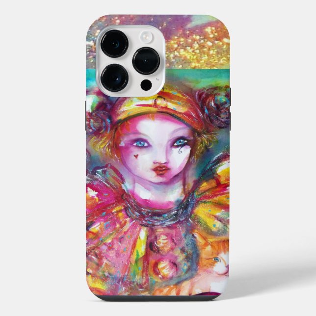 Coque iPhone PIERO AVEC CHAT / Masques de Venise (Verso)