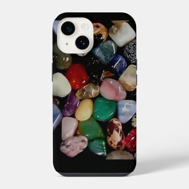Coque iPhone Pierres précieuses colorées  (Verso)