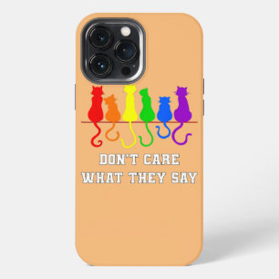 Etui iPhone 13 Pro Max Pile de chats arc-en-ciel Fierté gay drôle LGBT An