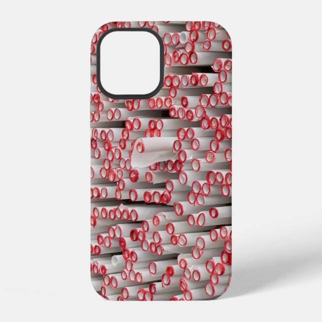 Coque iPhone Pile de papiers roulés (Verso)
