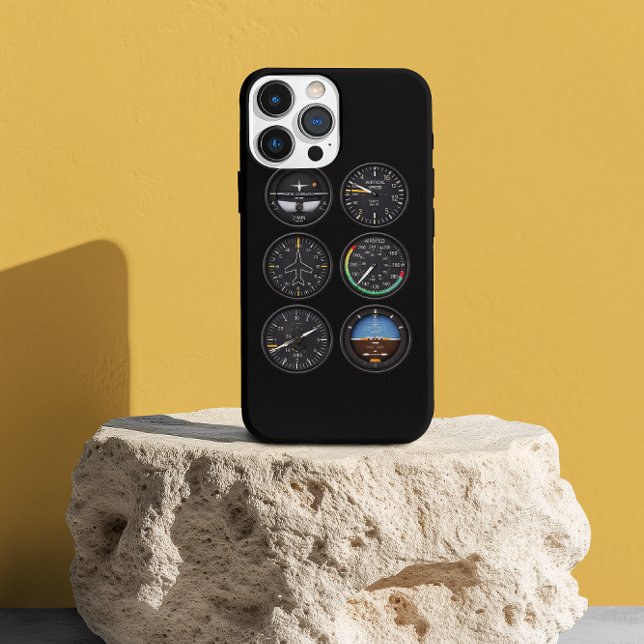 Coque iPhone Pilot Airplane cockpit dash Instruments Aviation (Créateur téléchargé)