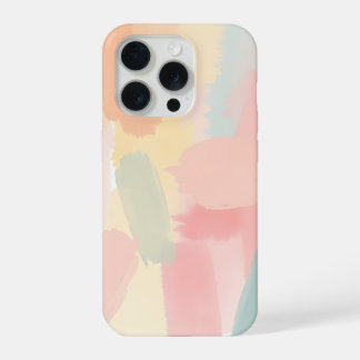 Coque iPhone 15 Pro Pinceau pastel abstrait