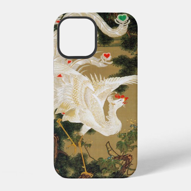 Coque iPhone Pine Tree & Phoenix (Love Heart Phoenix), Jakuchu (Verso)
