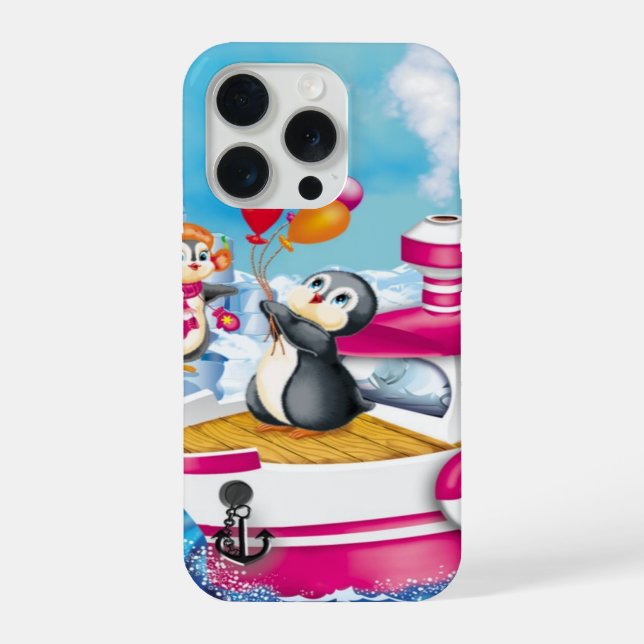 Coque iPhone pingouins en Antarctique (Verso)