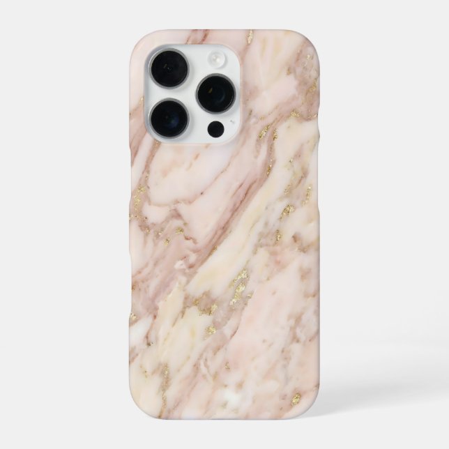 Coque iPhone pink and gold marble (Verso)