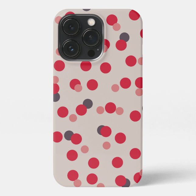 Coque iPhone pink and gray dots (Verso)