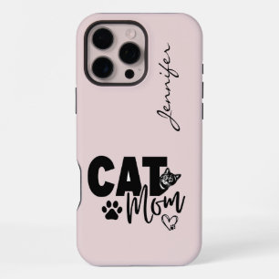 Coque iPhone 16 Pro Max Pink Blush Chat Maman iPhone