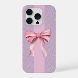 Coque iPhone 15 Pro Pink Bow Aesthetic Phone Case