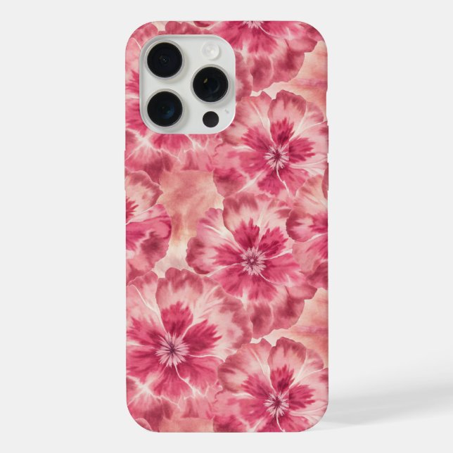 Coque iPhone Pink Floral Coquette (Verso)