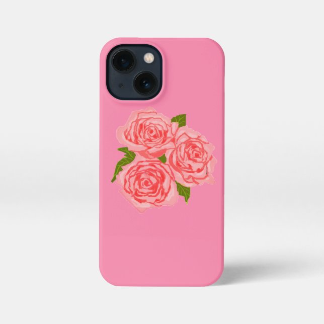 Coque iPhone Pink roses (Verso)
