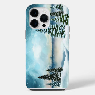 Coque Pour Pour iPhone 14 Pro Max Pins enneigés près d'un lac