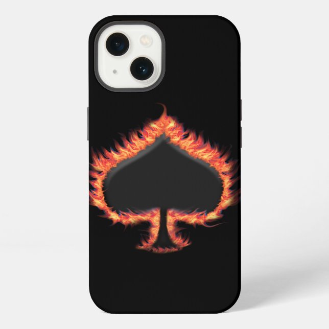 Coque iPhone Piques Flammes (Verso)