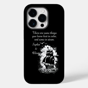 Coque Pour iPhone 14 Plus Pirate Ship Modern Motivational Citation Texte bla