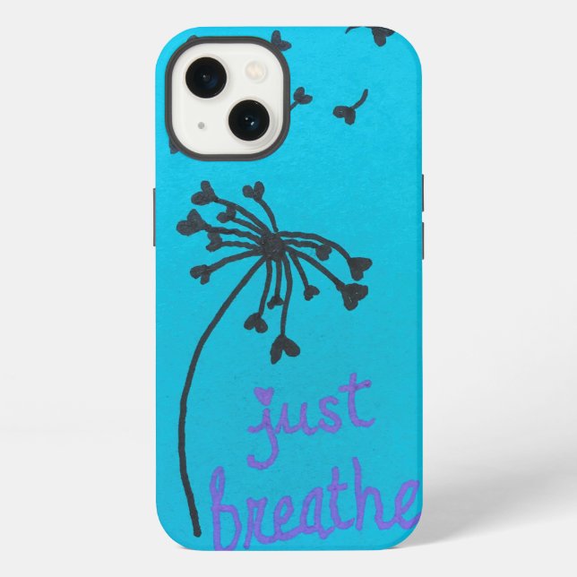 Coque iPhone Pissenlits - Respirez simplement (Verso)