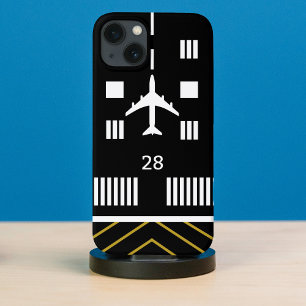 Etui iPhone 13 Piste d'atterrissage et avion, aviation simple