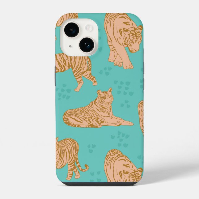 Coque iPhone Pistes de tigres (Verso)
