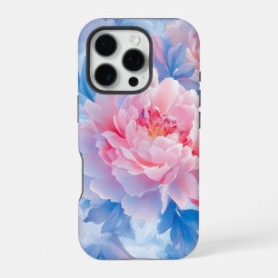 Coque iPhone 16 Pro Pivoine aquarelle abstraite en fleurs
