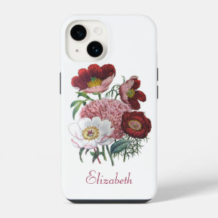 Coque Pour iPhone 14 Pivoines personnalisées 