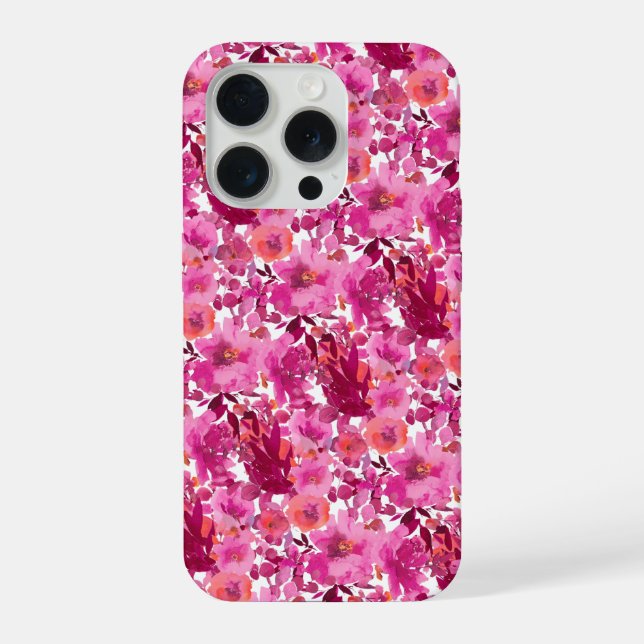 Coque iPhone PixDezines H2 Fleurs d'Été Teintes Vives (Verso)