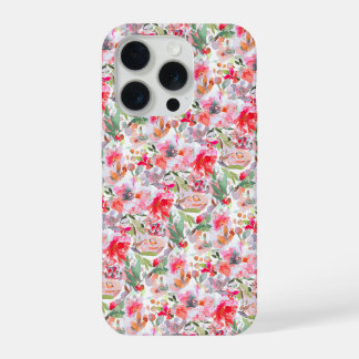 Coque iPhone 15 Pro PixDezines H2 Fleurs d'Été Teintes Vives