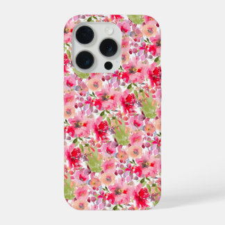 Coque iPhone 15 Pro PixDezines H2 Fleurs d'Été Teintes Vives