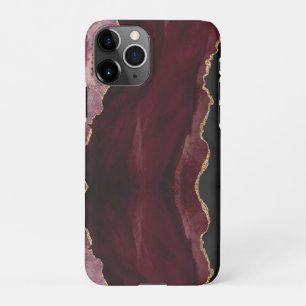 Coque iPhone 11Pro PixDezines WATERCOLOR AGATE BURGUNDY