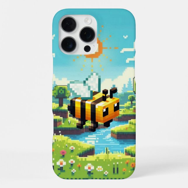 Coque iPhone Pixel Buzz : L'aventure Sunny Meadow (Verso)