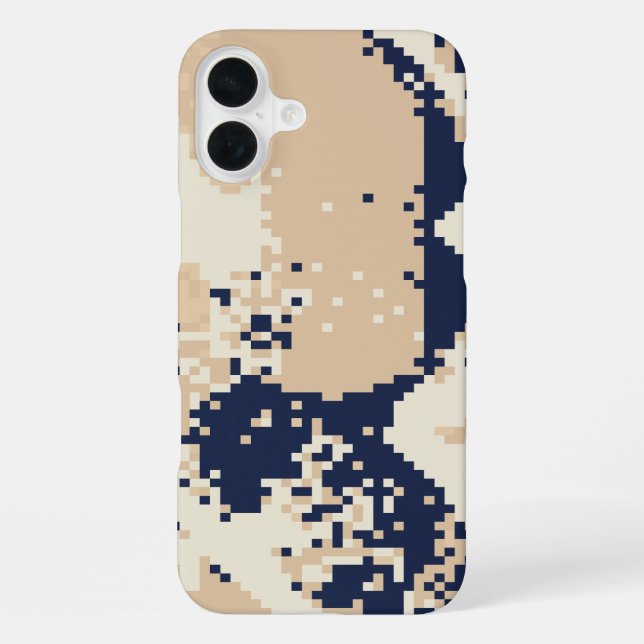 Coque iPhone Pixel Tsunami 8 Bit Pixel Art (Verso)