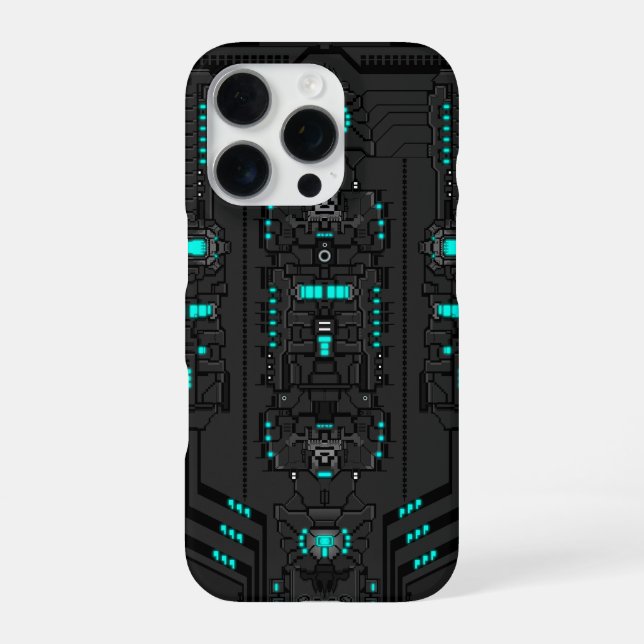 Coque iPhone PixelArt TechGear rétro-futuriste (Verso)