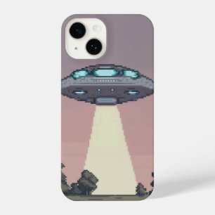 Coque Pour iPhone 14 pixélisé ufo